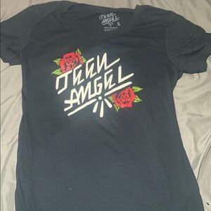 Black Graphic Tee TEEN ANGEL